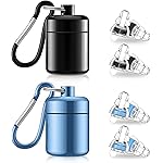 High Fidelity Concert Earplugs for Concerts MusiciansEarplugs for noise reduction, 24db Advanced Filter Technology Ear Protection for Music Festivals,DJ\'s, Nightclub, Drummers - 2 Pairs (black blue