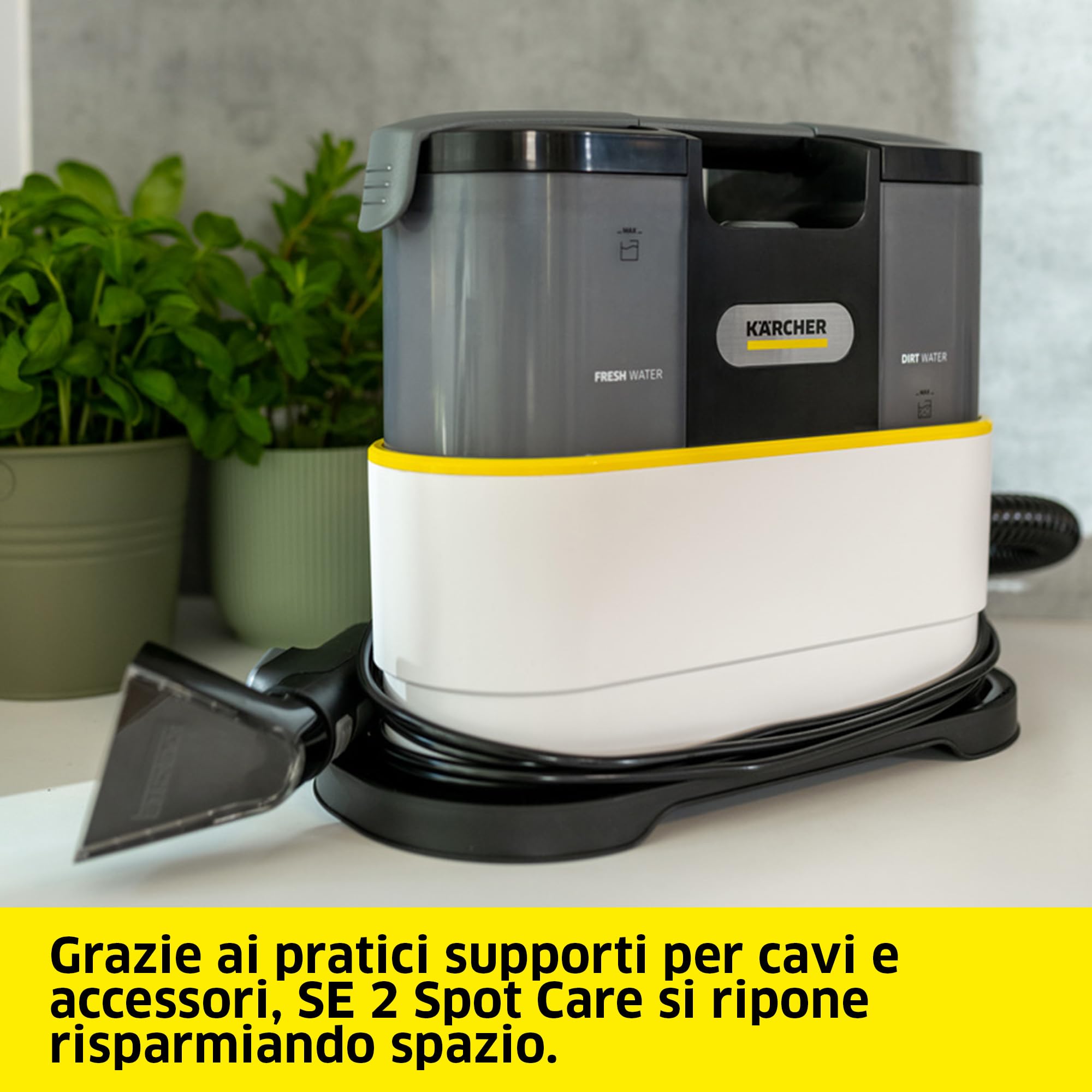 KÄRCHER Lavatappeti Smacchiatore SE 2 Spot Care, potenza assorbita: 450 W, serbatoio acqua pulita: 1,5 l, superficie: 2,89 m², peso: 4,2 kg, bocchetta poltrone, ugello per macchie, detergente RM 519