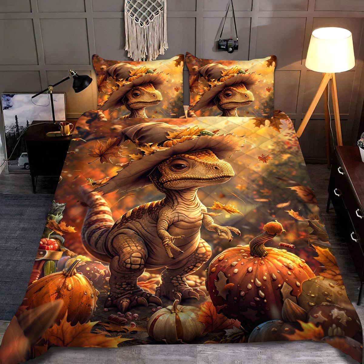 Baby Dinosaur Duvet Cover Sets by Maya Thompson Bedding Set 3pcs,Baby Dinosaur Comforter Set Quilt Cover Microfiber Polyester Comforter Cover with 2 Pillow Case