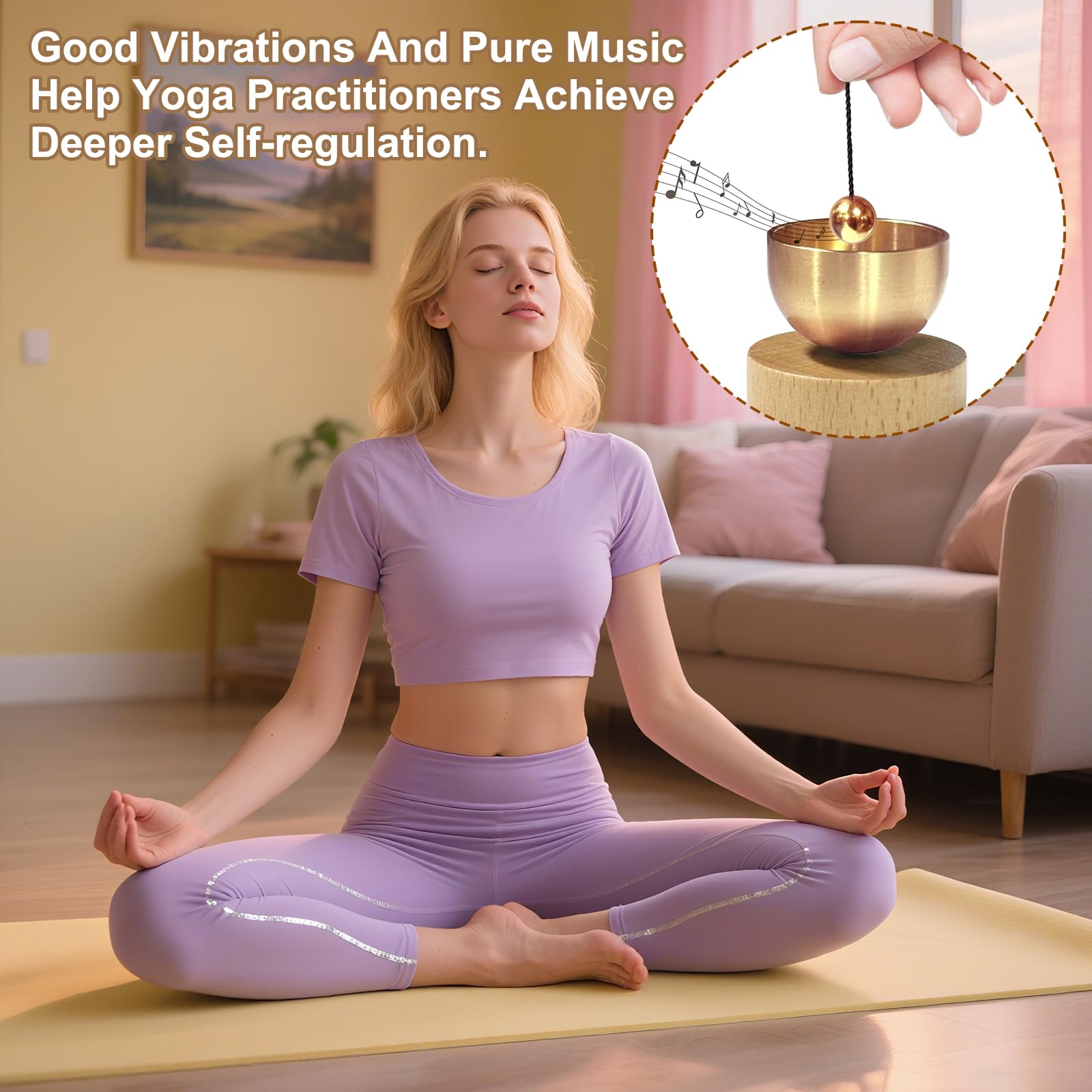Bol Tibetain - Tibetan Singing Bowl Set - Bol Chantant - Il Peut Soulager Le Stress, Promouvoir Le Sommeil Et Purifier L'Esprit,C'Est un Cadeau Unique pour Les Parents,Les Amis Ou Les CollèGues