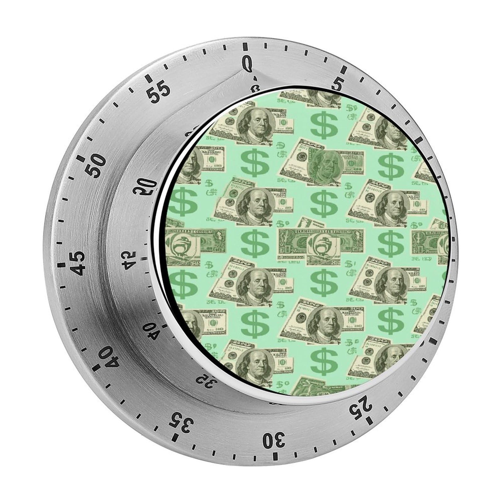 Money Visual Timer Cute Desk Timers No Batteries Required Magnetic Indoor Countdown Timers Loud Alarm Exquisite Manual Time Timer Clock for Gift
