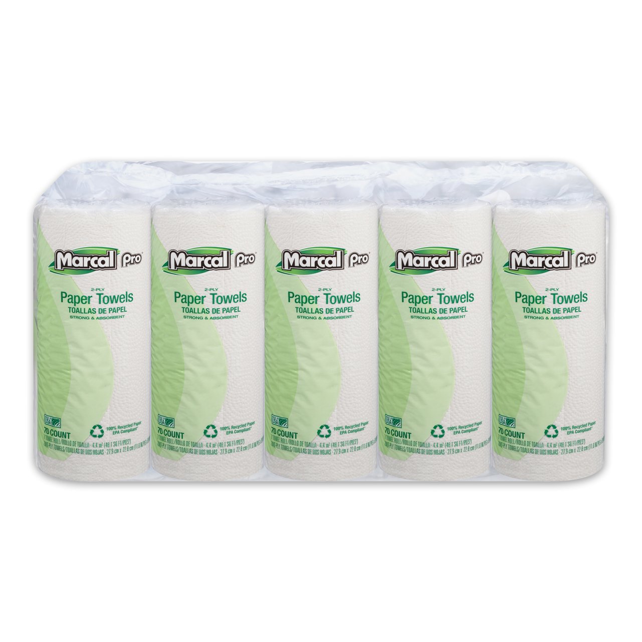 Marcal 100% Recycled Paper Cleaning Towel, 15 Count (Pack of 1), White