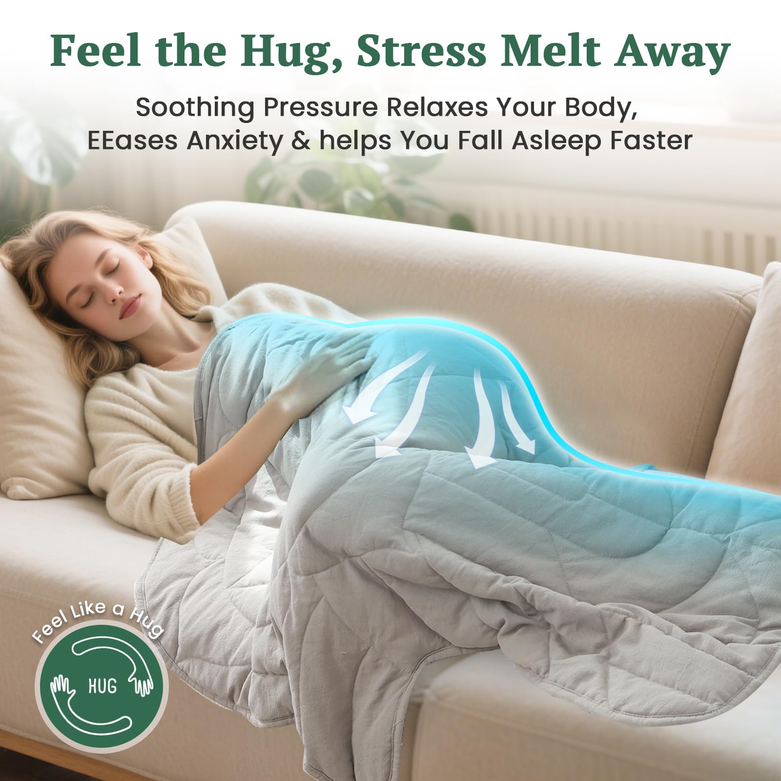 ZonLi Weighted-Lap Blanket 5 lbs 43