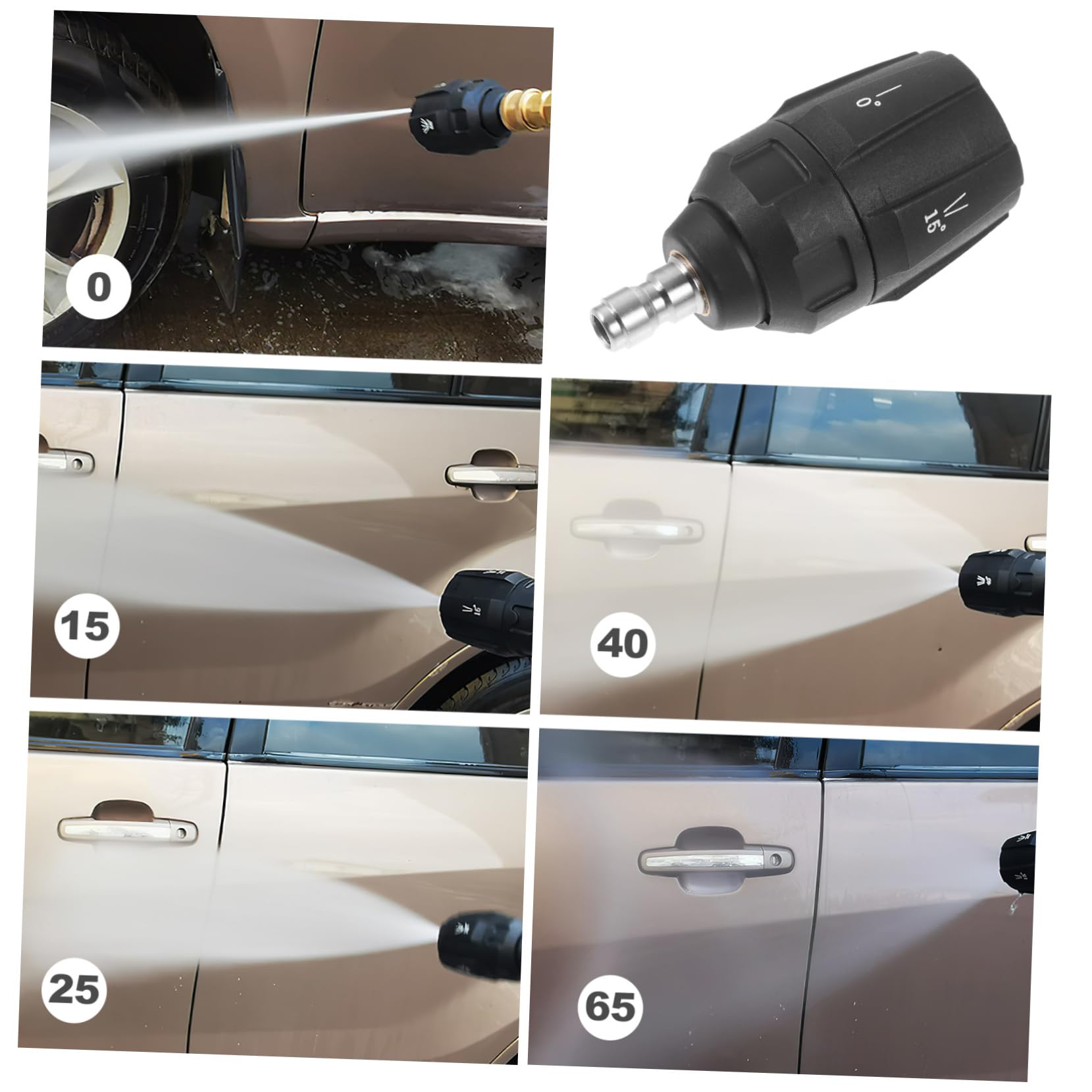 BESPORTBLE 3 Piezas Boquilla De Lavado De Alta Presión Sumidero Boquilla De Lavado a Presión del Coche Accesorios De Lavadora a Presión para Coche Rápido Conectar Boquillas El Plastico Black