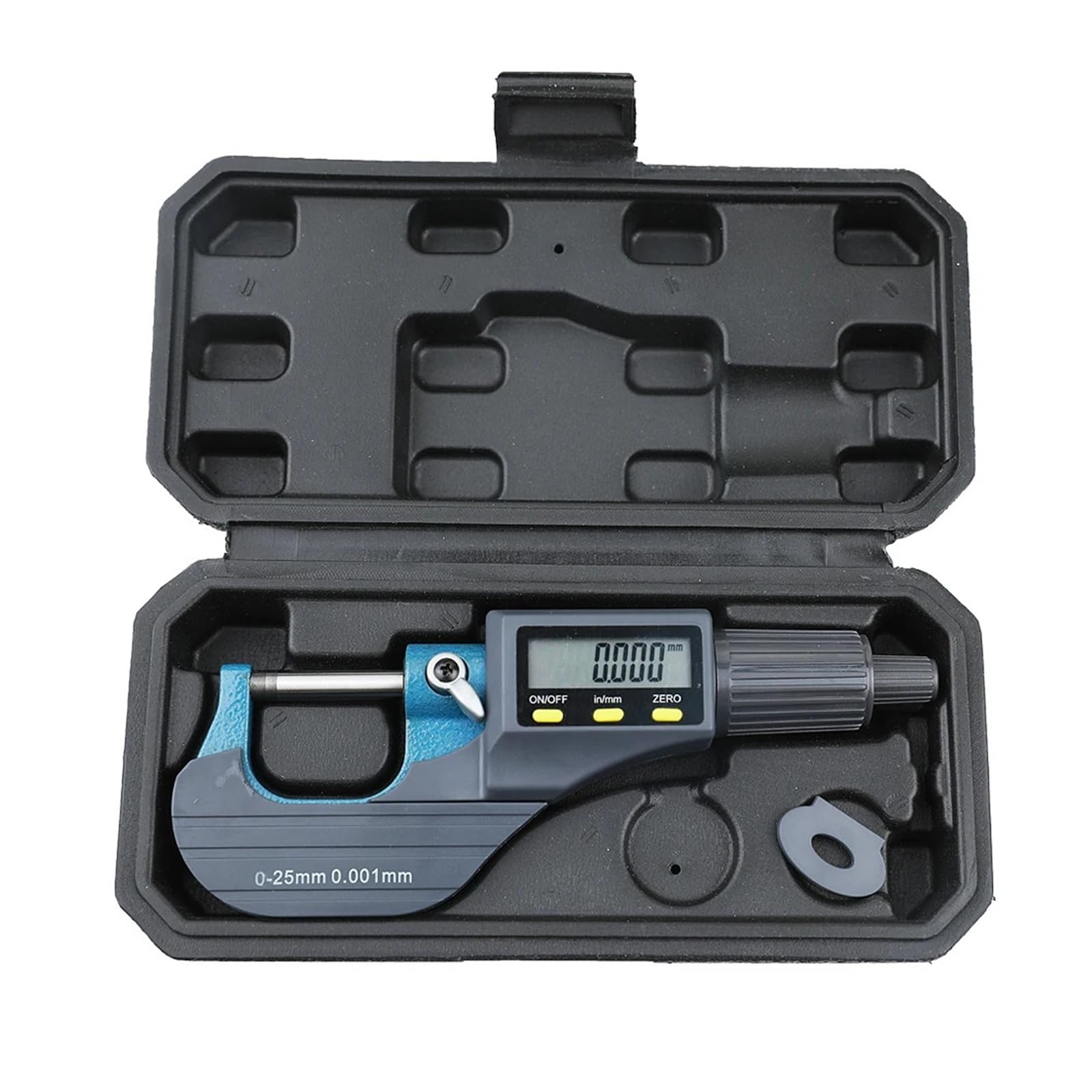Micrómetro electrónico exterior de 0-25 mm y 0,001 mm con punta de carburo, herramientas de medición, calibrador, micrómetro digital de tres botones Mide cualquier cosa
