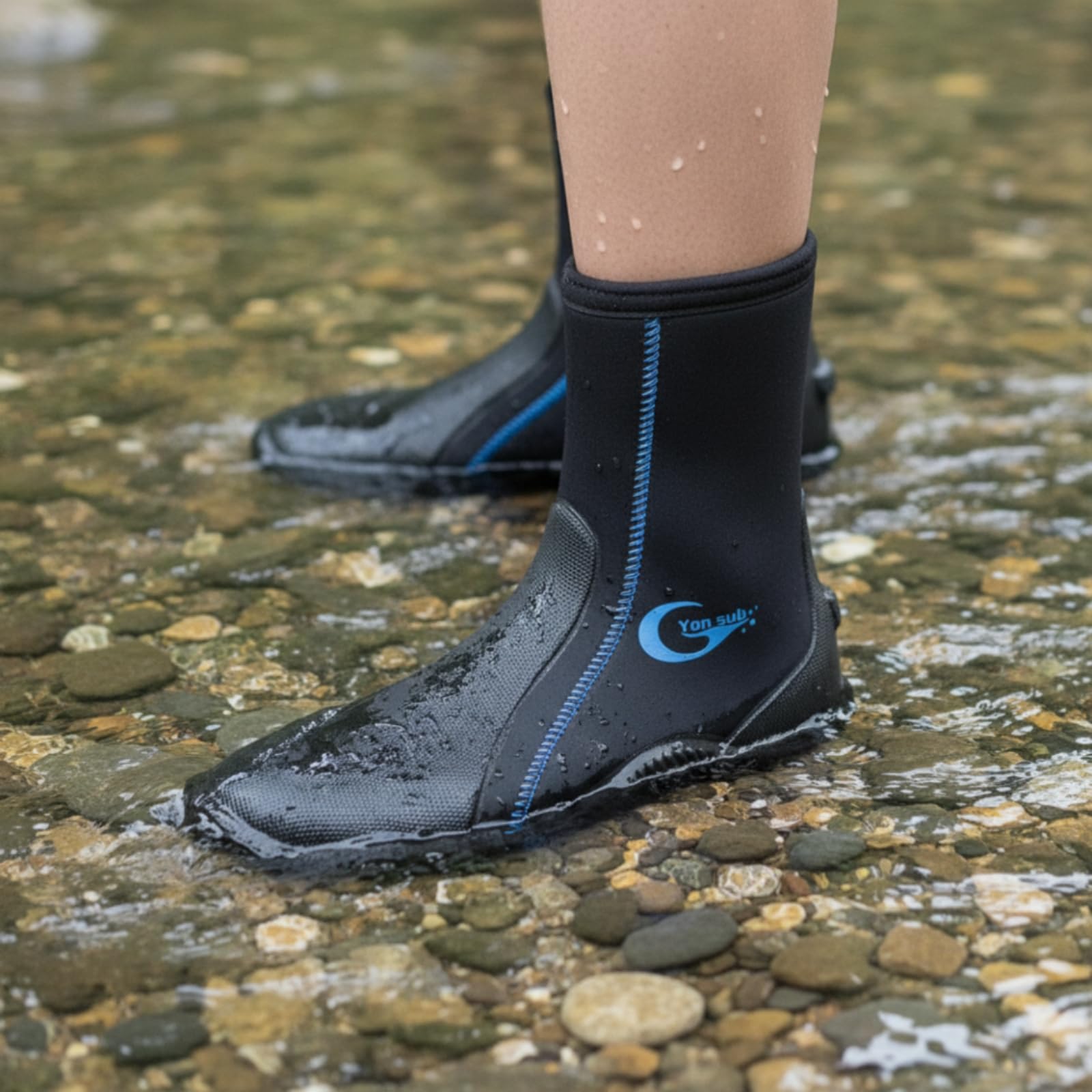 TISHITA Stivali da Immersione Impermeabili Calzari Sub Neoprene Scarpe Acquatiche Stivaletti Termici Antiscivolo Materiale Neoprene 5mm con Suola in Gomma, 迷彩026, Numeric_33 | Antiscivolo, Calzari da Sub con Suola, Termici, per Snorkeling, Subacquei, Pesc