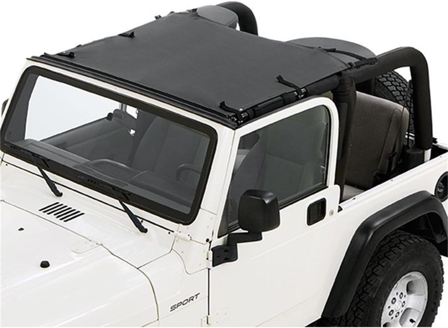 Bestop 5240335 Black Diamond Sun Bikini Top For 1997-2006 Wrangler - Targa Style