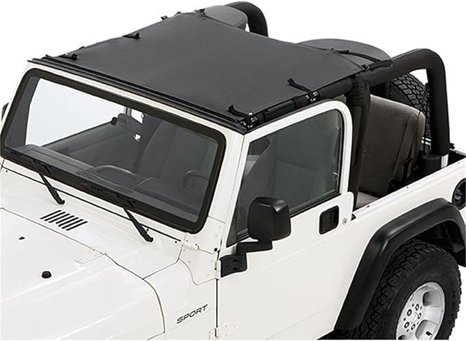 Bestop 5240335 Black Diamond Sun Bikini Top for 1996-2007 Wrangler - Targa Style