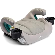 Britax UpNGo Click Backless Booster Car Seat with Rigid Latch, Lightweight and Portable Travel Booster with Slim Design and PosturePlus, Accommodates Kids up to 120 Lbs and 63&rdquo; &ndash; Parchment