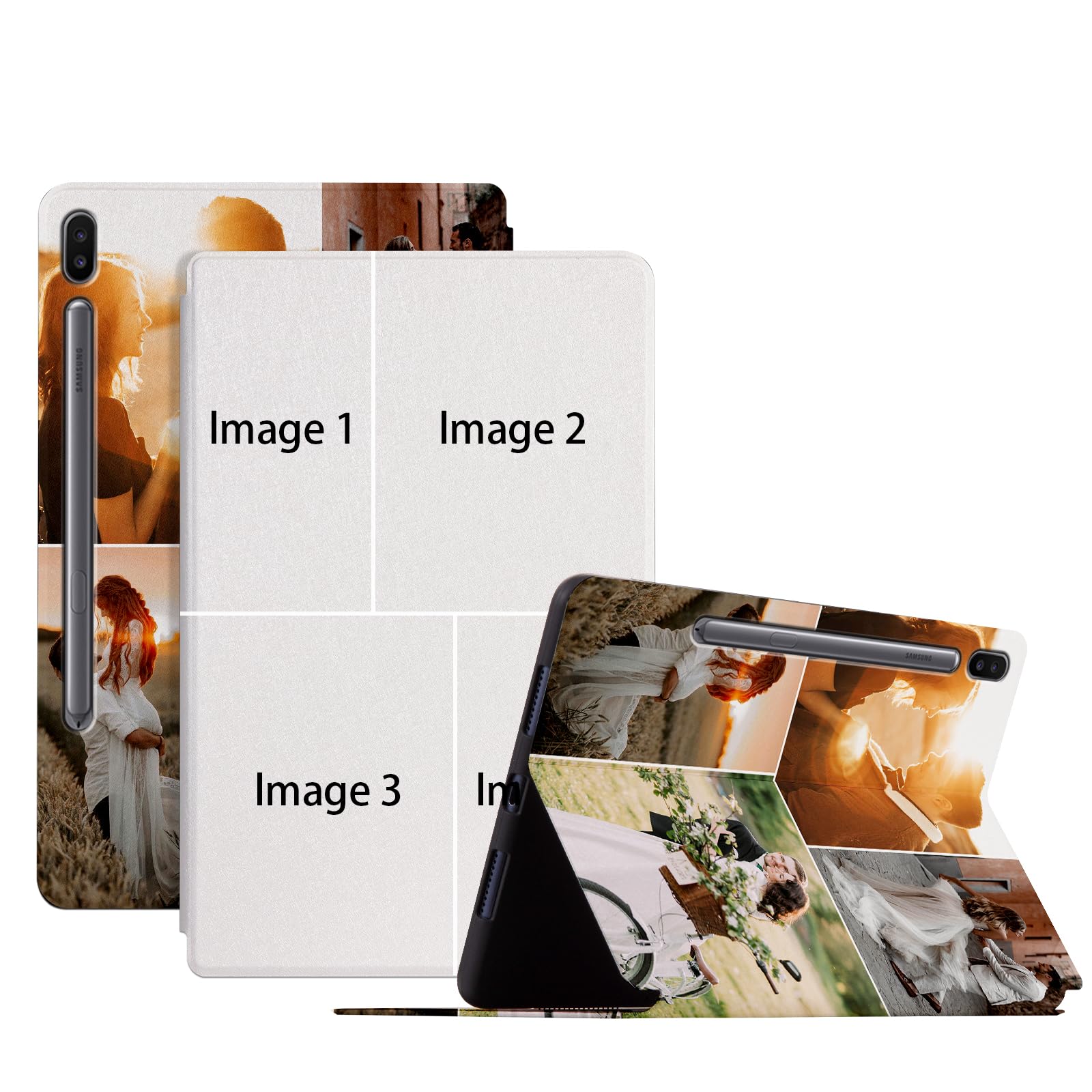 Nuouxoco Custom Photo Case for Samsung Galaxy Tab S9 FE 5G/Tab S9 Case 2023,Microfiber Lining Soft TPU Back Case for Galaxy Tablet S10 Auto Sleep/Wake