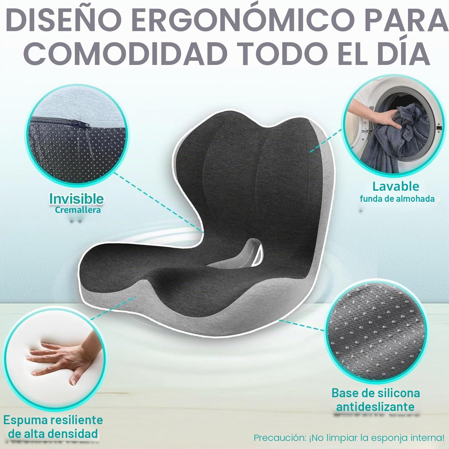 Cojin Silla Oficina,Cojin coxis ortopedico,Adecuado para Uso en sillas de Oficina, automóviles, sillas de Ruedas y en el hogar