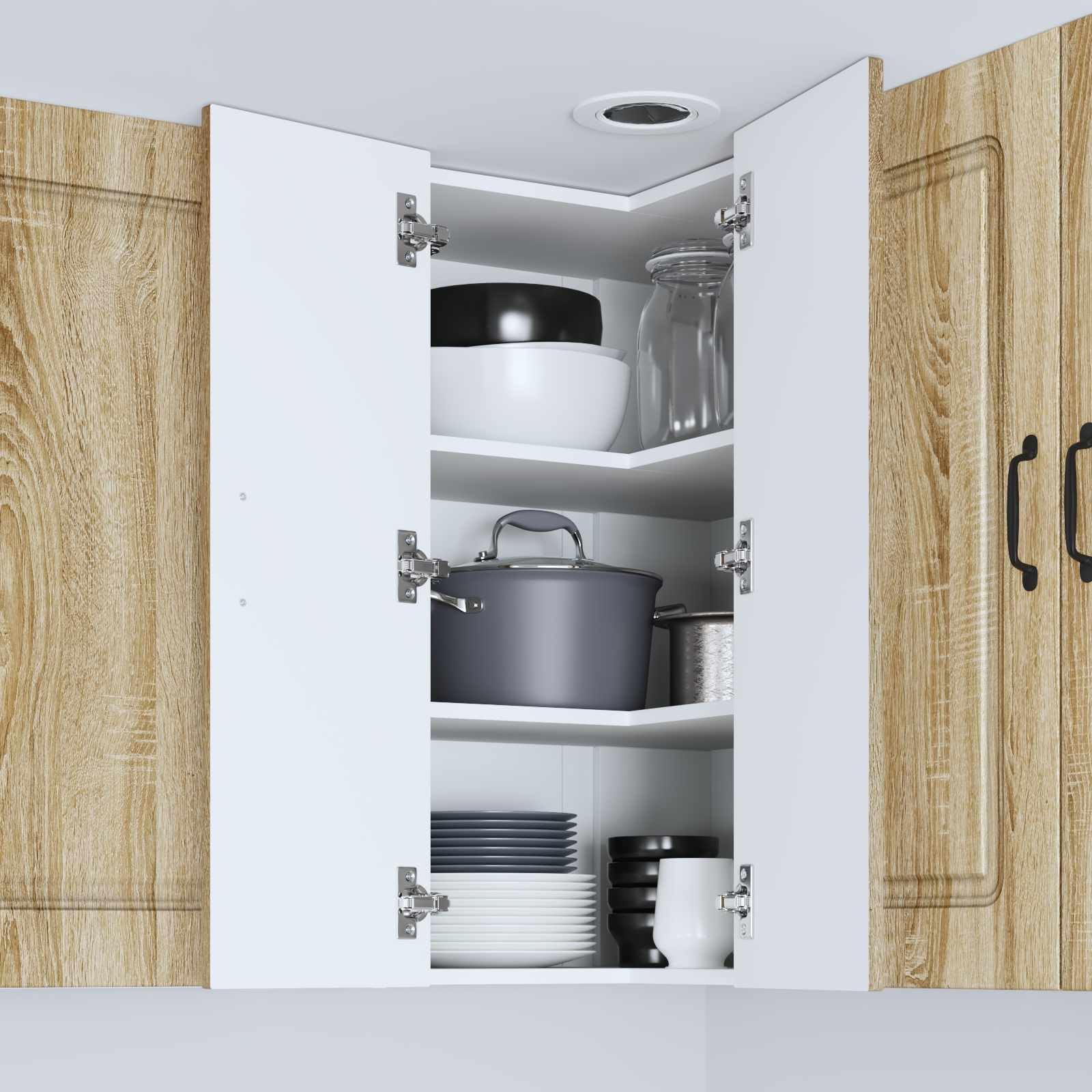 Küchenschrank Kalmar Sonoma-Eiche 57 x 57 x 80 cm Holzwerkstoff Küchenzubehör mit modernem Design und großem Stauraum für eine organisierte Küche