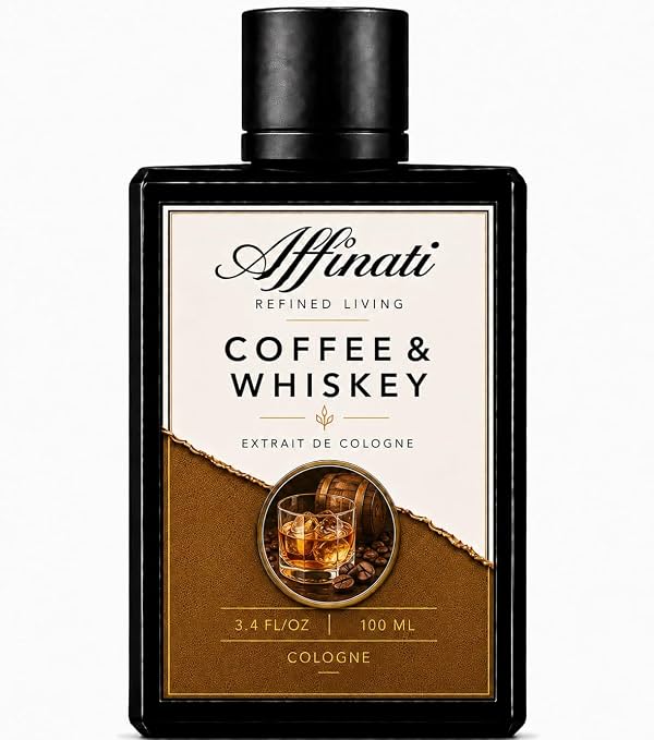 Affinati Coffee & Whiskey colonia premium para hombre 3.4 oz Coffee & Whiskey 3.4 Fl Oz (Paquete de 1)