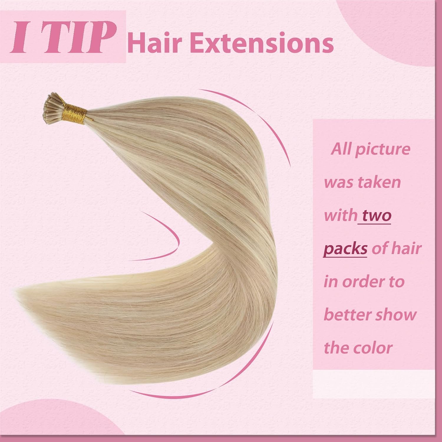  I Tip Hair Extensions Human Hair Blonde I Tip Extensions Ash Blonde Highlight Bleach Blond Itip Human Hair Extension 14 Inch 80s 50g I-Tips Extension Remy Human Hair thumbnail