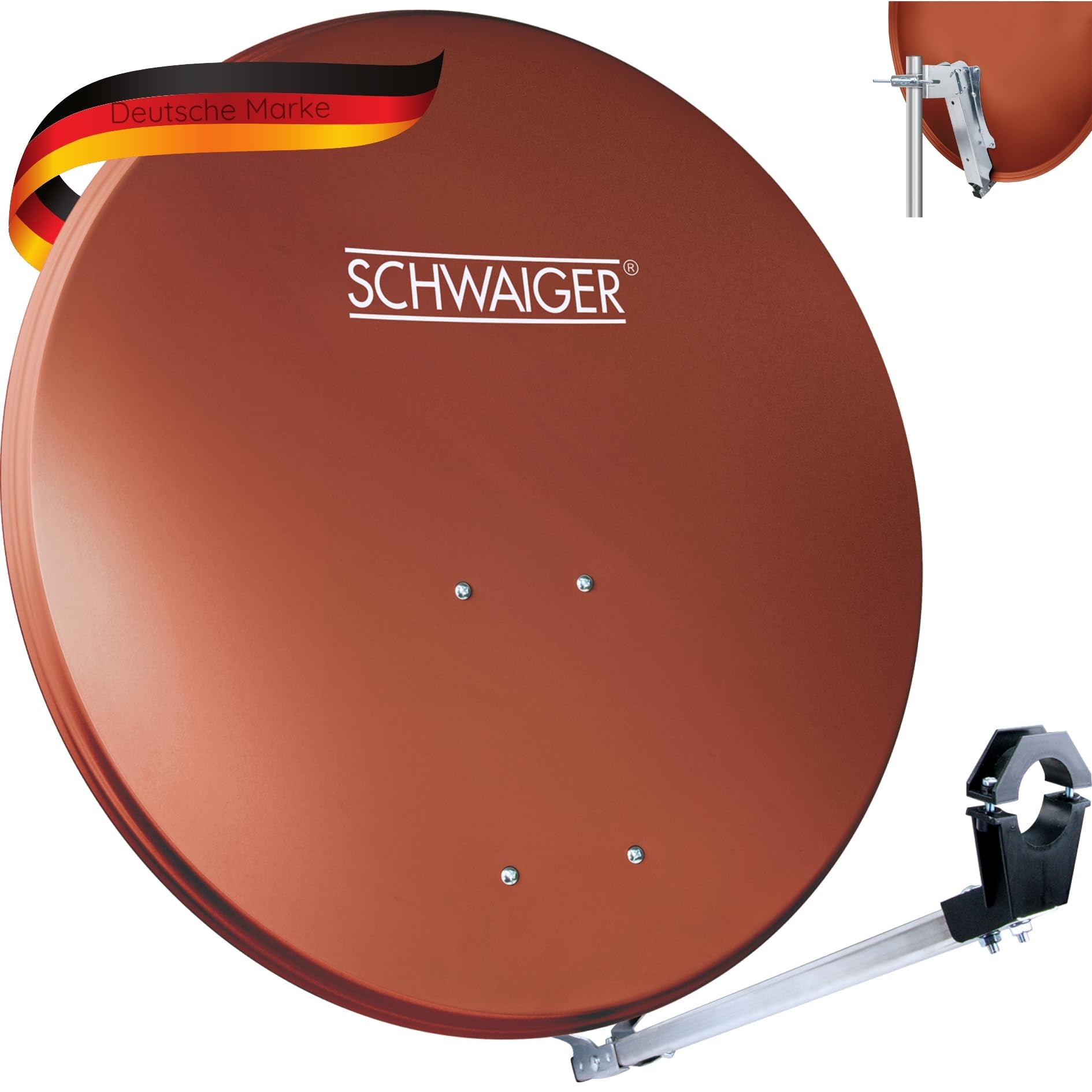 Schwaiger SPI2080 017 antenna per satellite Rosso