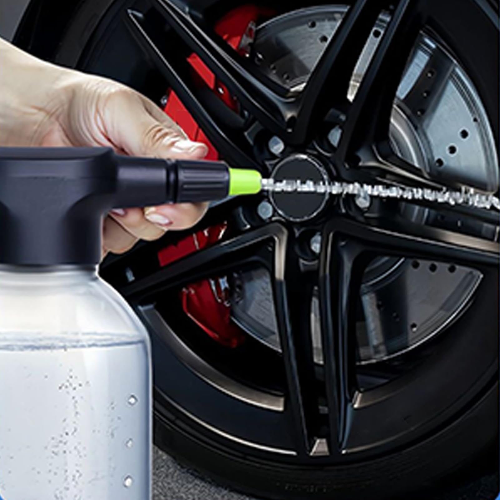 Fooam Sprayer - 13.5x13.5x27cm Electric Foams Sprayer | 2L Cordless Car Wash Foams Sprayers | Handheld Automotive Exterior Detailing Washing Supplies for Kitchen Bathroom Glass Flowers Pet Bathing