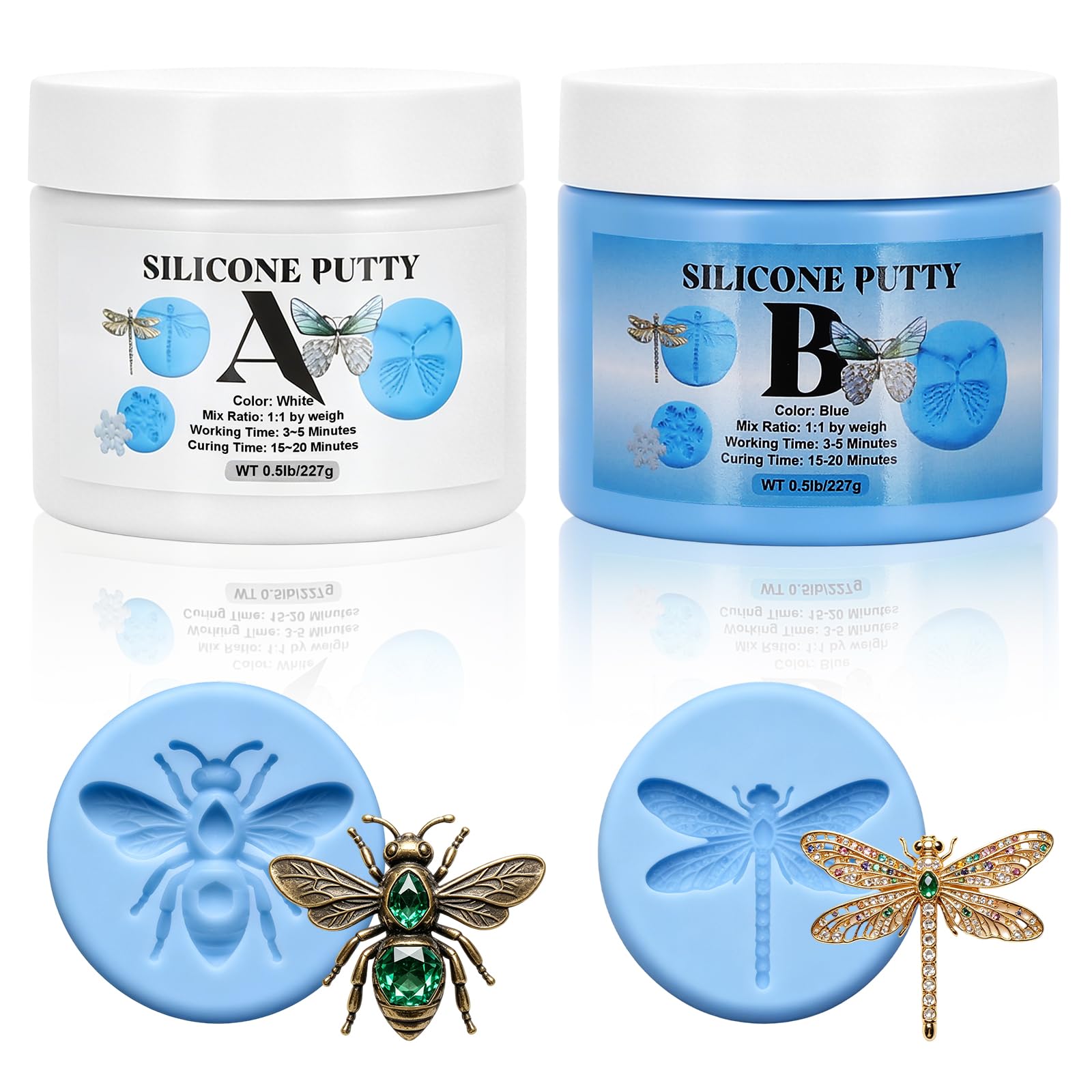 Silicone Putty, 454g Silicone Mould Making Kit, 1:1 Mixing Ratio Paste
