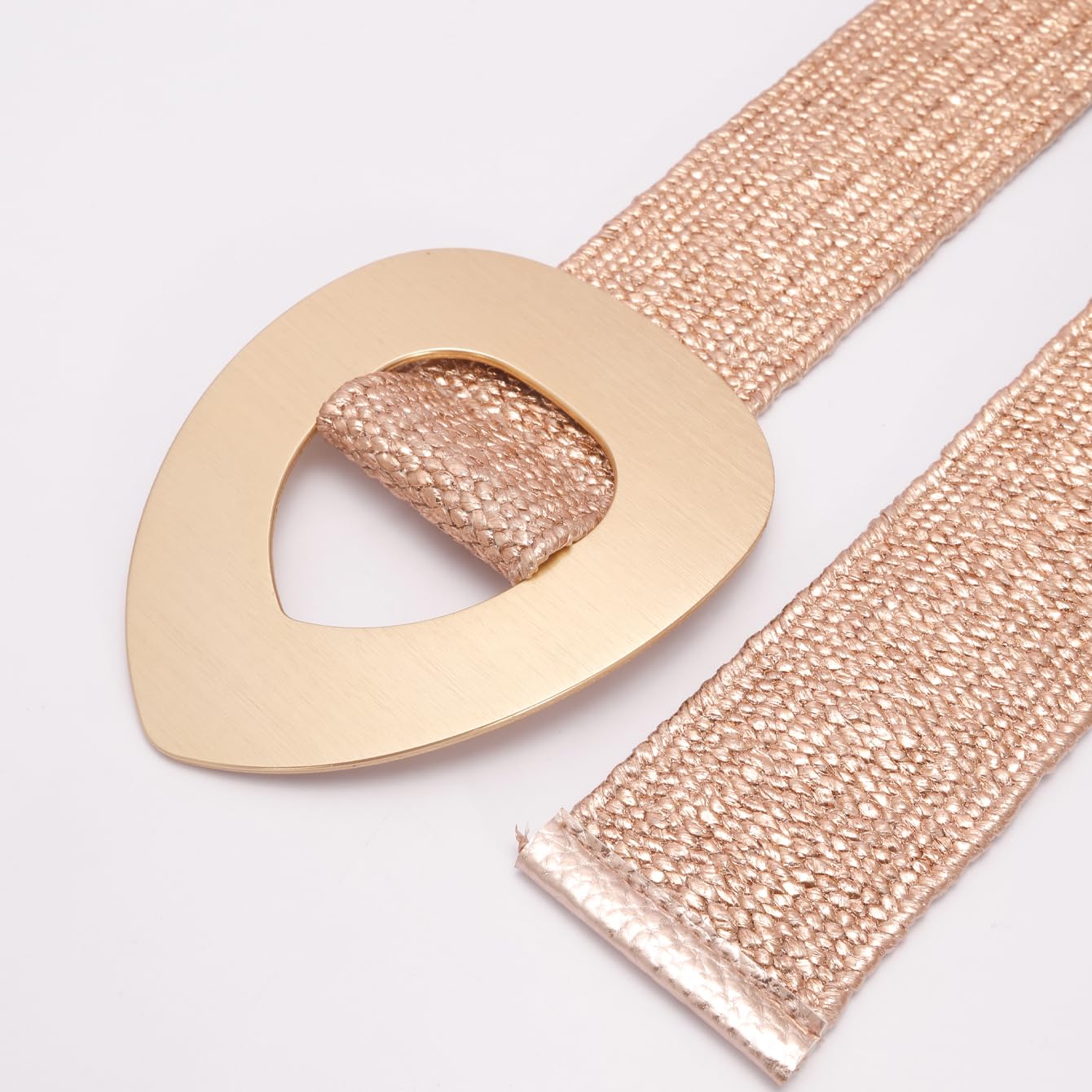 1 ceinture élastique tissée en paille for femme