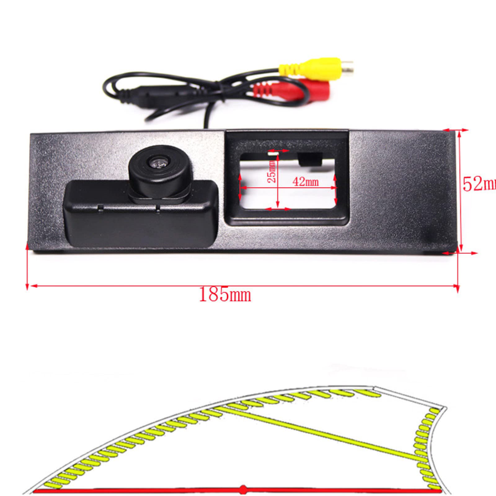 Dinamica Traiettoria di Tracciamento di Retrovisione dell'automobile di Backup Telecamera di Retromarcia Assistenza al Parcheggio, per Ford MONDEO CHIA X 2014 2015 2016