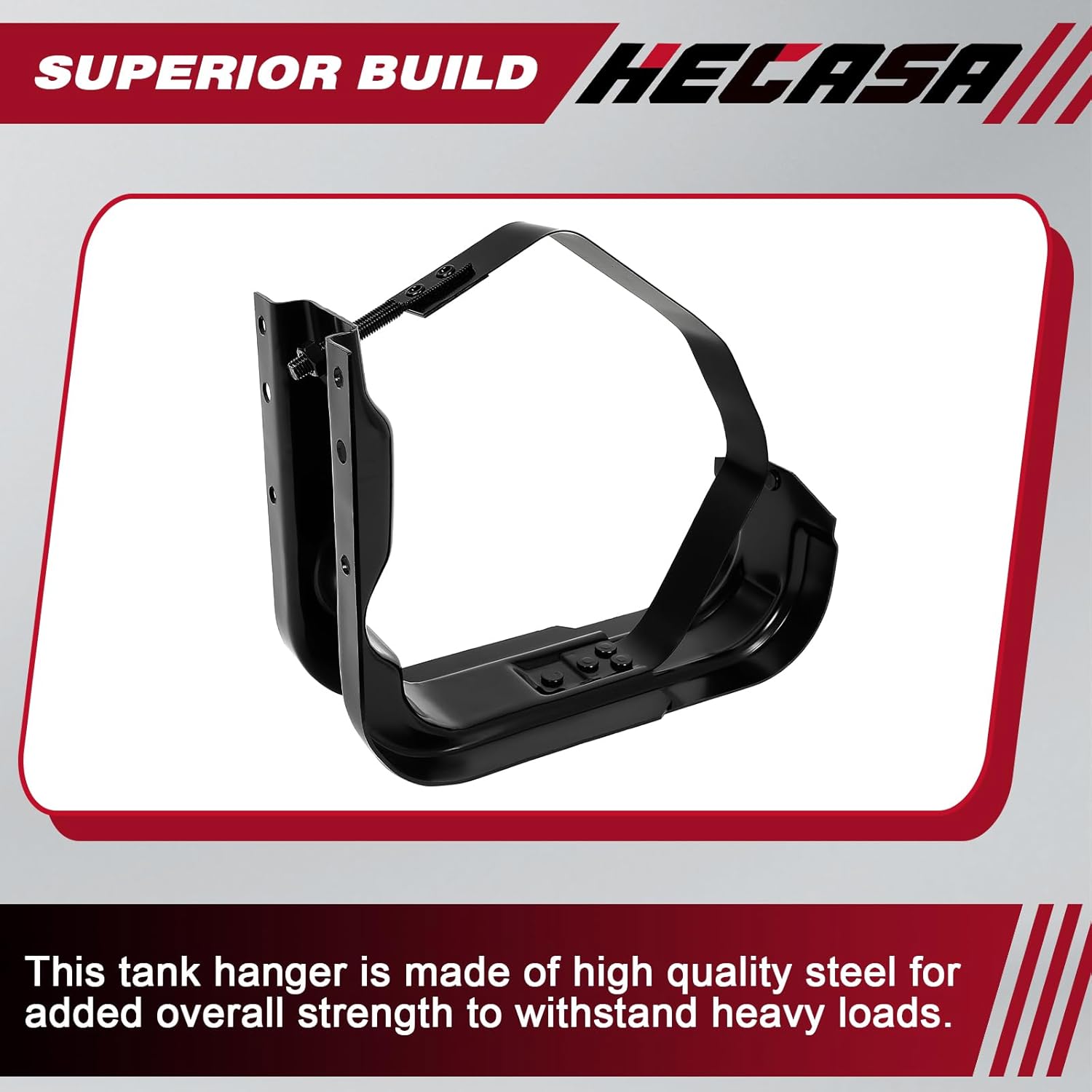 HECASA Fuel Tank Hanger w/Strap Compatible with Chevy Chevrolet & GMC Pickup Truck 1973-1986 C/K Series 1987-1991 R/V Series Fuel Gas Tank Bracket Rear Side Mounted