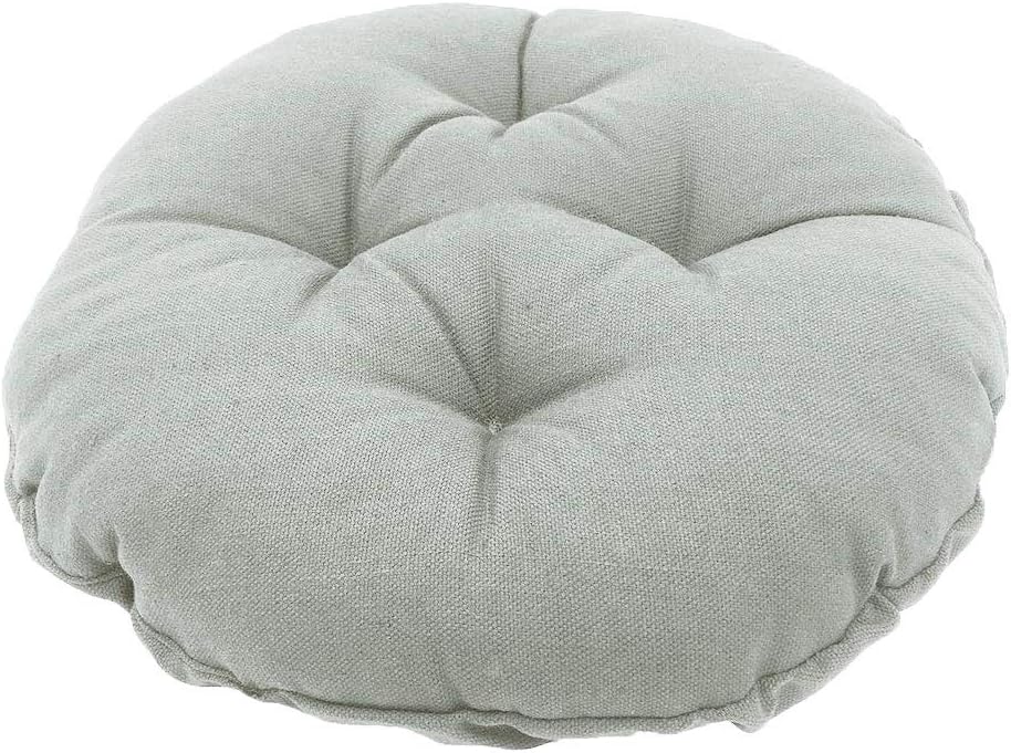 Round Bar Stool Cushion Memory Foam Bar Stool Covered Cushion Round Cushion with Elasticized Edge 14 inches Light Grey