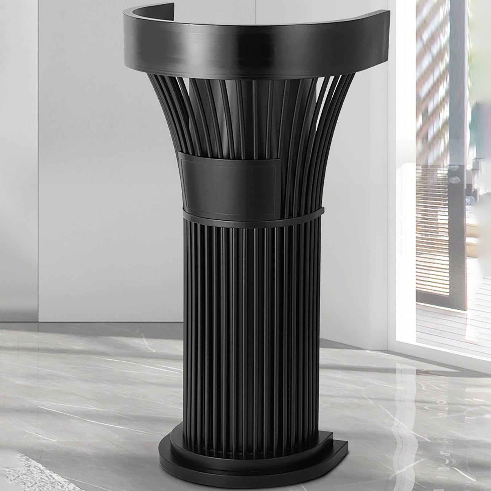 Generisch Rednerpult aus Edelstahl mit offenem Stauraum – Vielseitiges Stehpult für Büro, Konferenz, Kirche, Zuhause und Restaurant, langlebiges und stilvolles Design