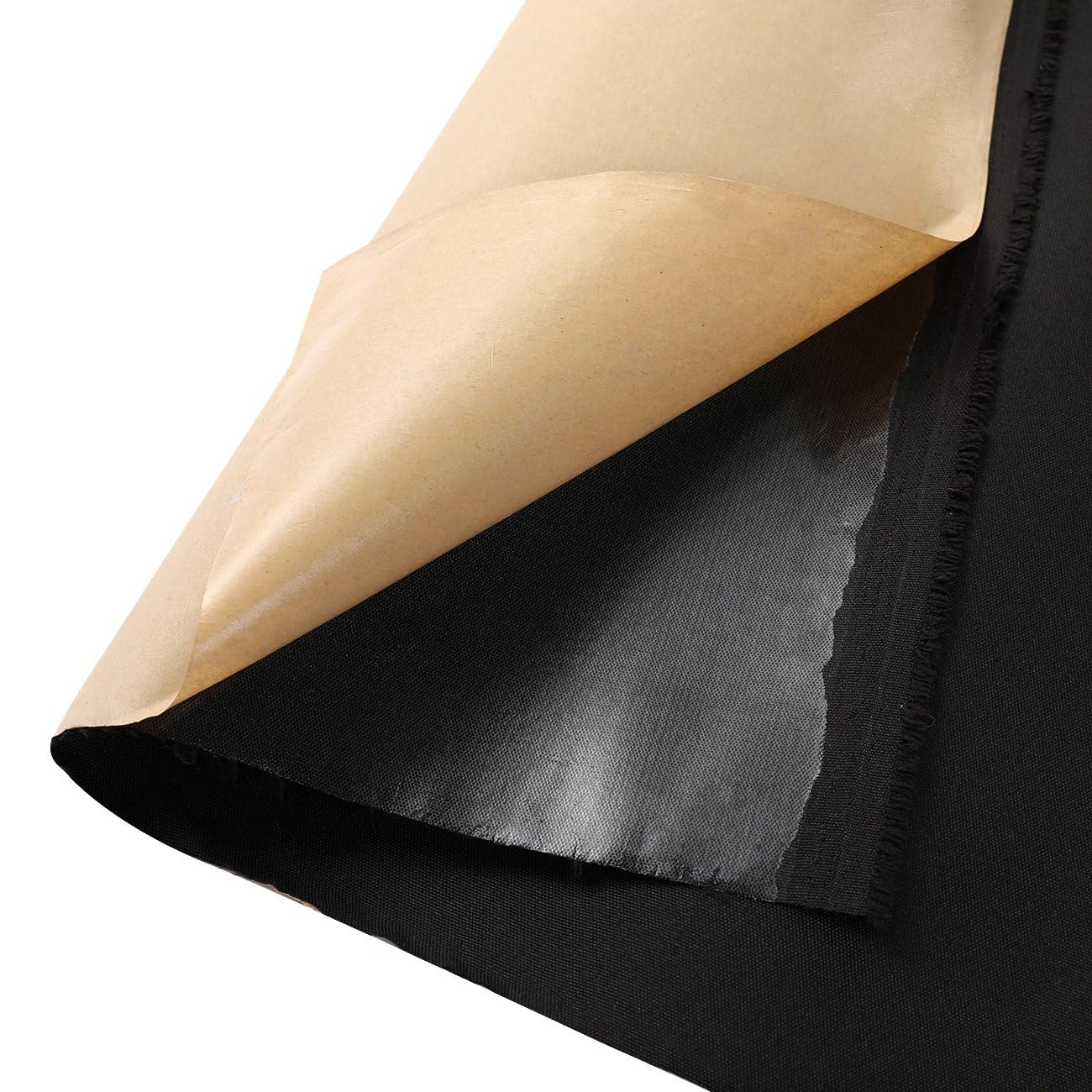 Waterproof Canvas Fabric Material with Adhesive Glue Back, Peel and Apply, for Crafts Light Home Upholstery and Decoration, 600 Denier 20 Ounce, Water Balls Slide Off Fabric. Black, Sample 10x10cm