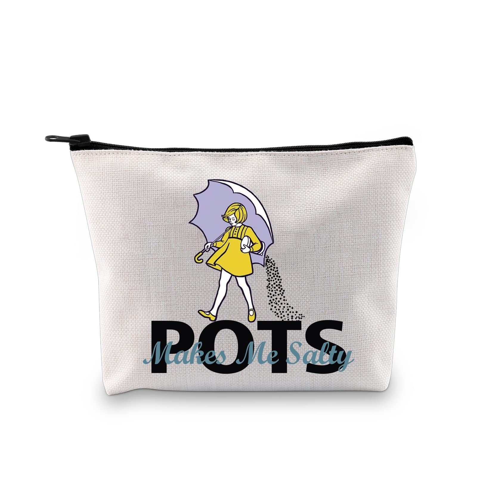 G2TUP POTS Awareness Gift POTS Makes Me Salty Makeup Bag POTS Syndrome Fighter Warrior Cosmetic Bag Dysautonomia Awareness Gift (POTS Makes Me Salty