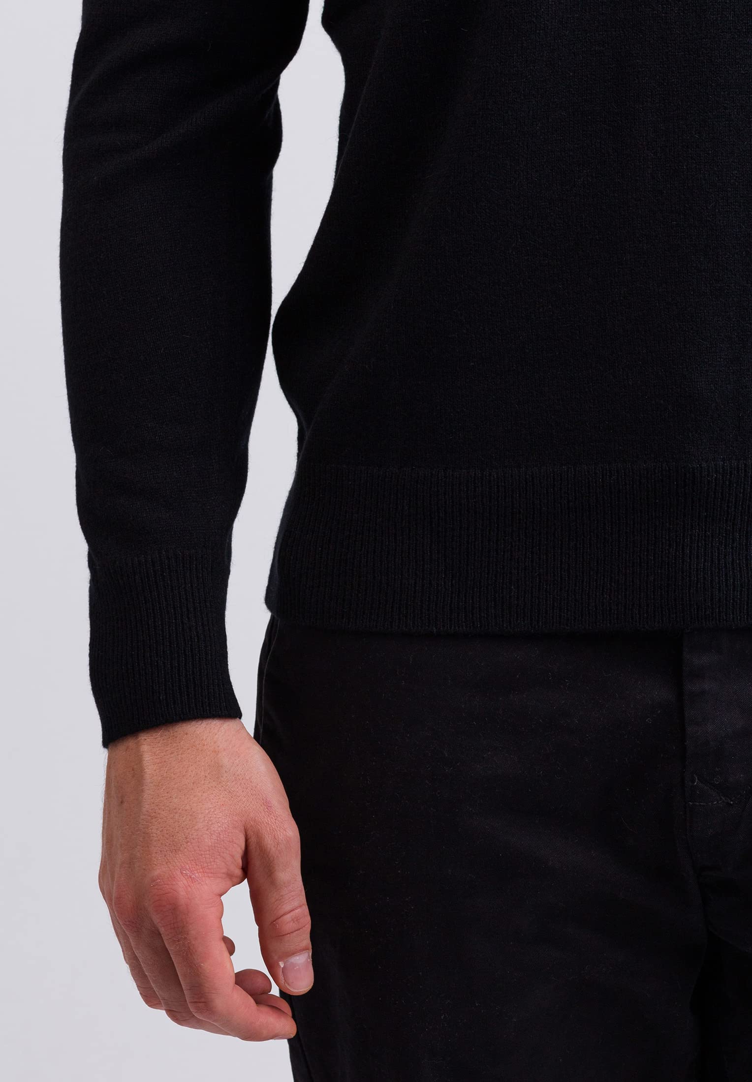 100% Kaschmir Herren Pullover | Sweater V-Ausschnitt 2-fädig