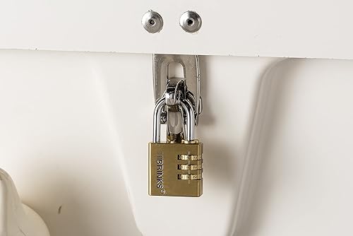 Miniatura 3 de BRINKS - Candado de latón macizo con 3 esferas de 1.575 in - Cromado con grillete de acero endurecido