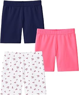 3 Pack Toddler Biker Shorts Girls Cotton Cartwheel Dance Clothes | Size 18M-5T Short Summer Pants