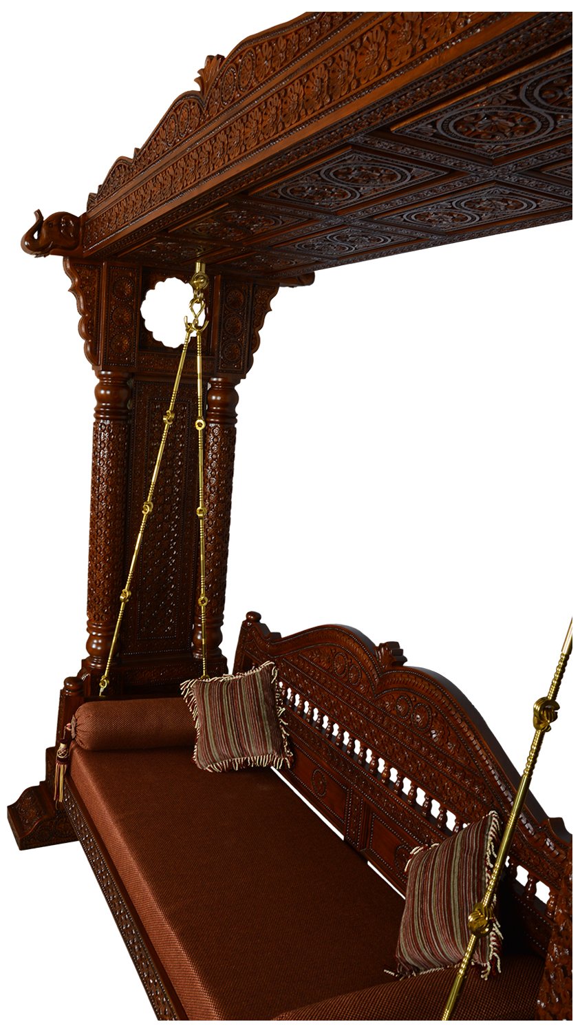 Micro Art Furniture Royal Antique Swing (Walnut Finish, Brown