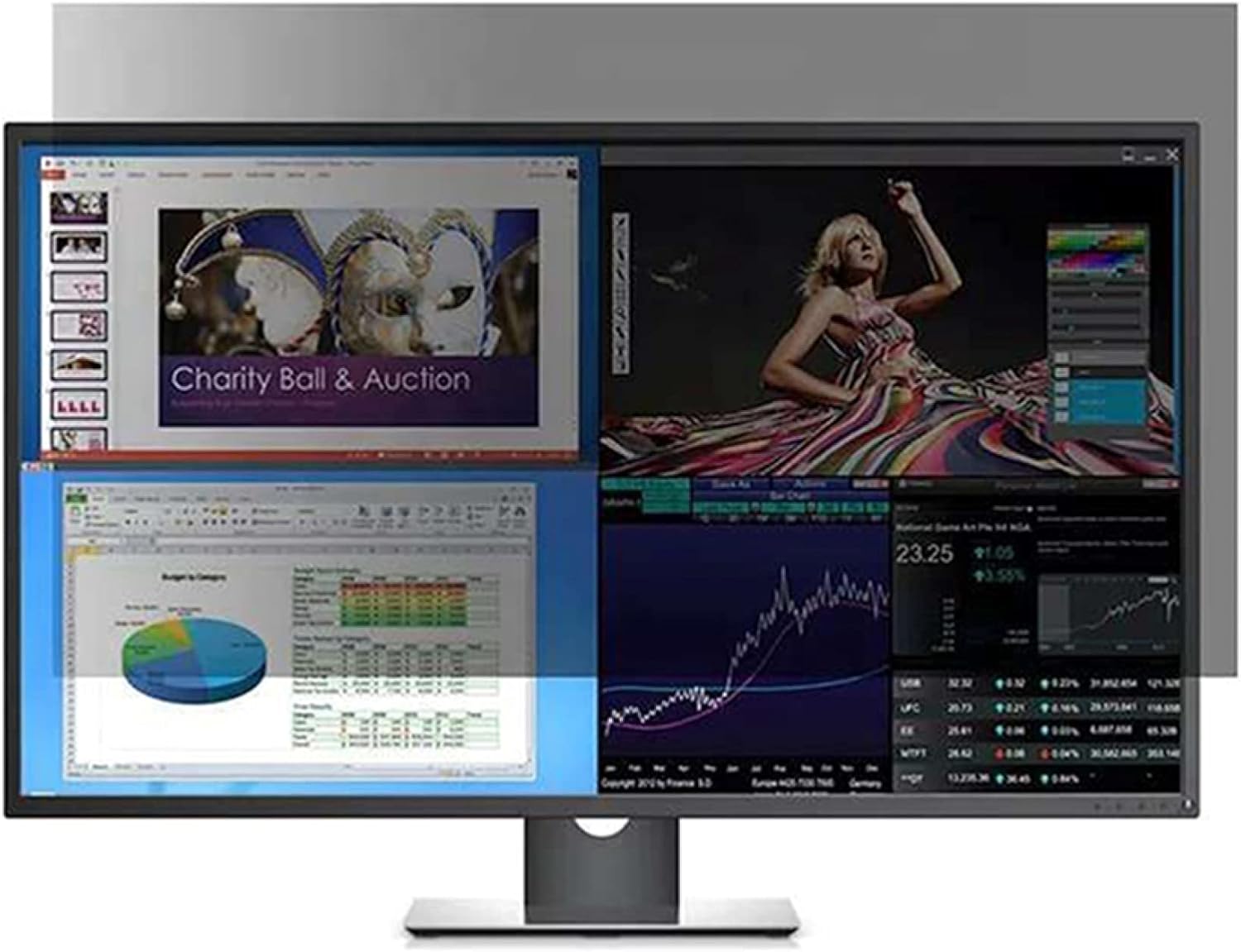 Computer Privacy Screen Protector Widescreen Desktop Monitor Anti Glare Anti Blue Light Screen Protector Eye Protection, for 22-24inch / A / 23.8 inches (528x296mm)