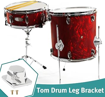 Premium Drum Set, 3Pcs Floor Tom Drum Leg Bracket Mount Practical Drum Set Parts Accessories,Drum Holder Base Plate Rack Clamp for Tom Drum Musical Instrument Accessory