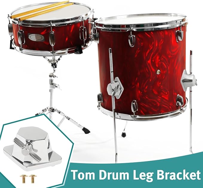 Soporte para pata de tom de batería cromado miniatura 2