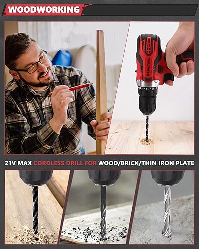 Miniatura 6 de KingTool Kit de herramientas para el hogar, kit de herramientas de reparación de automóviles para el hogar de 286 piezas con caja de herramientas