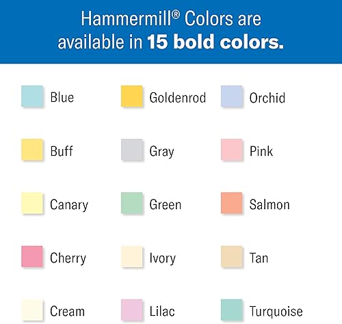 Miniatura 6 de Hammermill - Papel de color, papel de impresora color canario de 20 libras, 3 orificios, 1 resma (500 hojas), fabricado en los Estados Unidos, papel