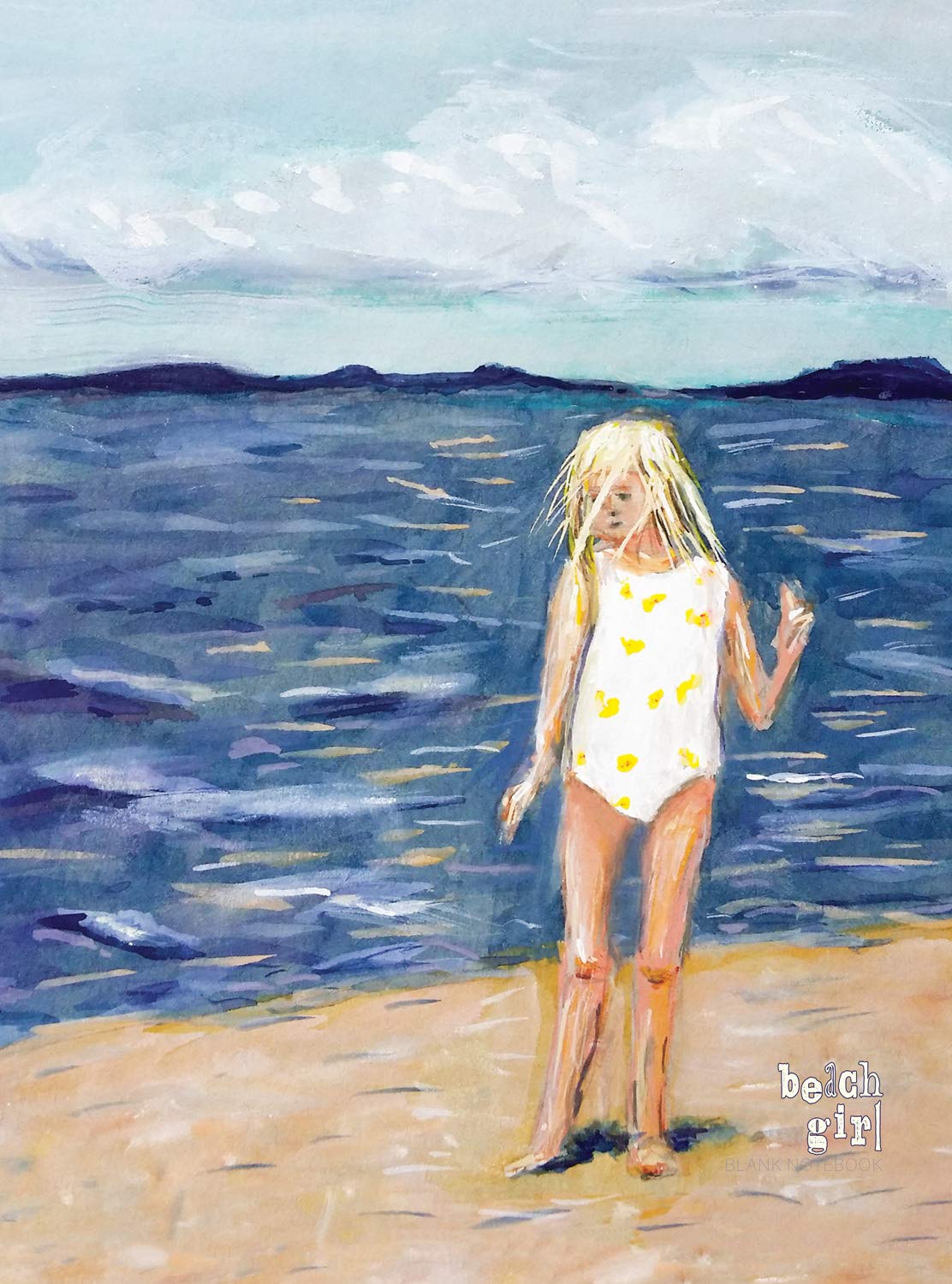 Cahier Beach Girl grand format pages blanches contre le manque d'espace
