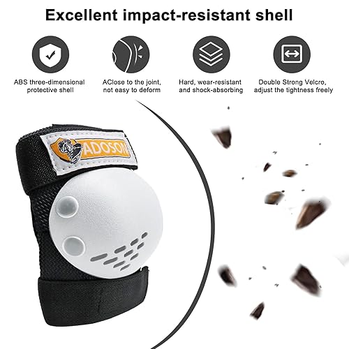 Miniatura 2 de Rodilleras para niños, coderas, muñequeras, conjunto de equipo de protección para jóvenes, juego de rodilleras y coderas para niñas y niños, patines