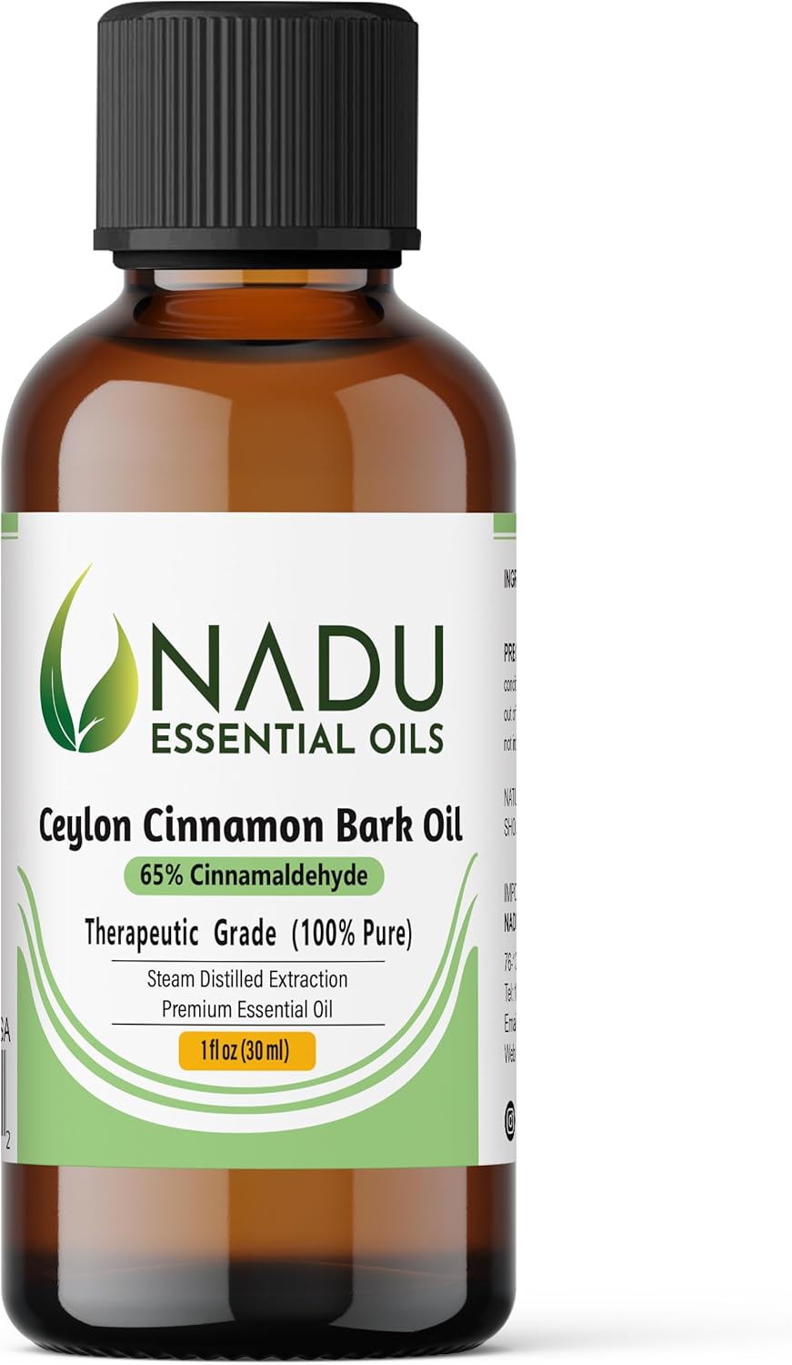 Cinnamon Essential Oil - 65% Cinnamaldehyde - Versatile Essential Oils for Diffusers for Home - Suitable for Aromatherapy, Candles & Soap Making Scents DIY - 1 Fl Oz (30ml)