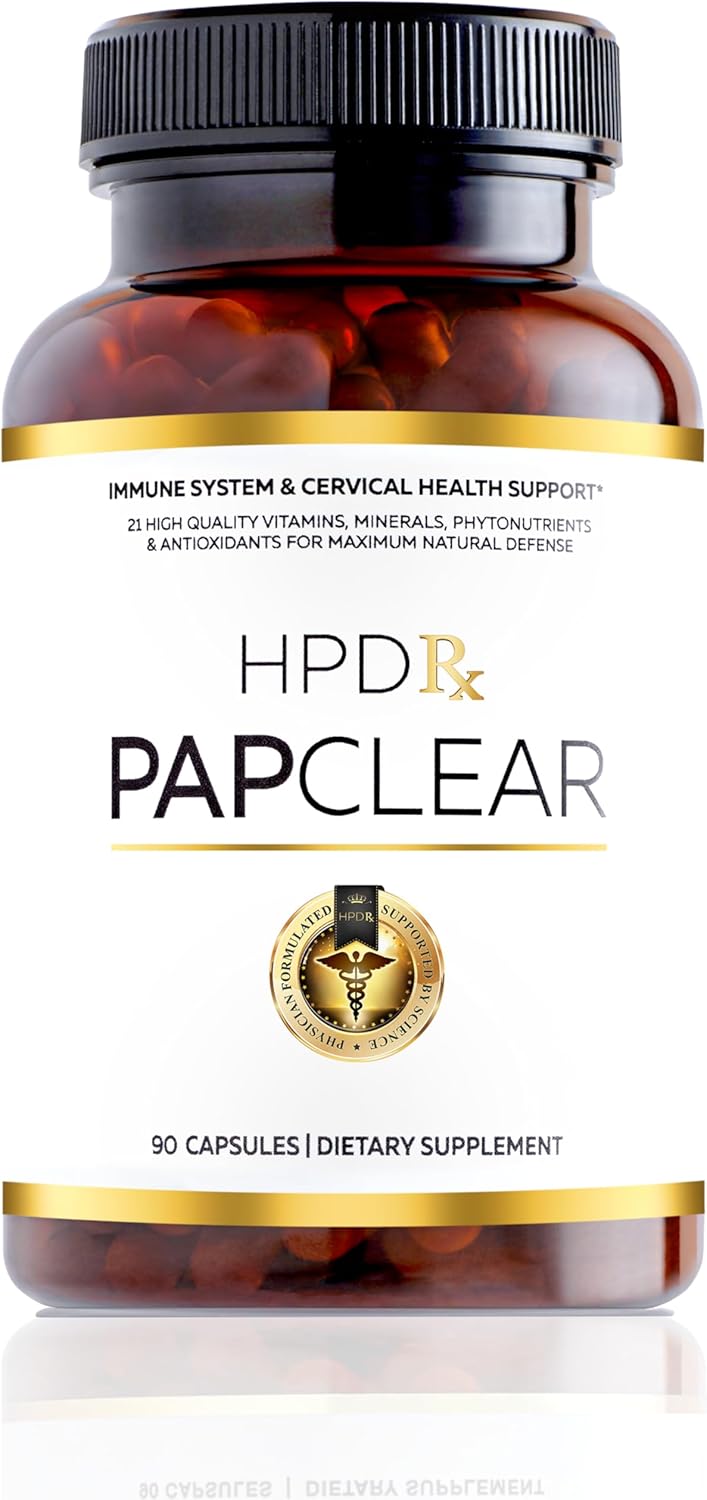 PAPCLEAR Physician Formulated | All Natural Immune Support Supplement | Advanced Powerful Immunity Booster | 21 Vitamins & Nutrients with Organic Shiitake Mushroom & Lycopene | 90 Capsules | Pack of 1