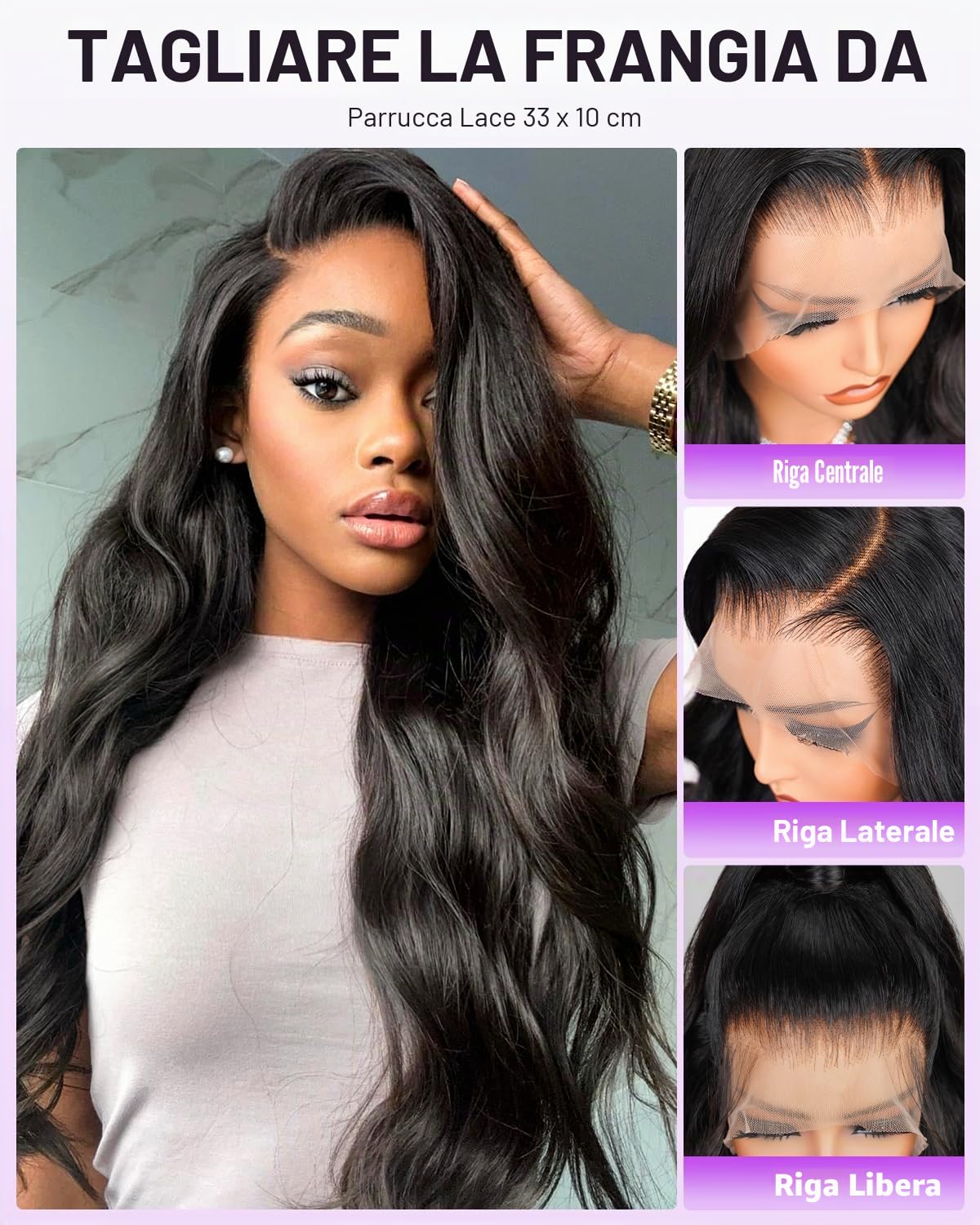 Parrucca Capelli Umani 13x4 HD Lace Front Wigs Unprocessed Brazilian Virgin Hair Pre Cut Lace Upgraded No Glue Bleached knots Body Wave Human Hair Wig for Women Natural Color 22 Pollici