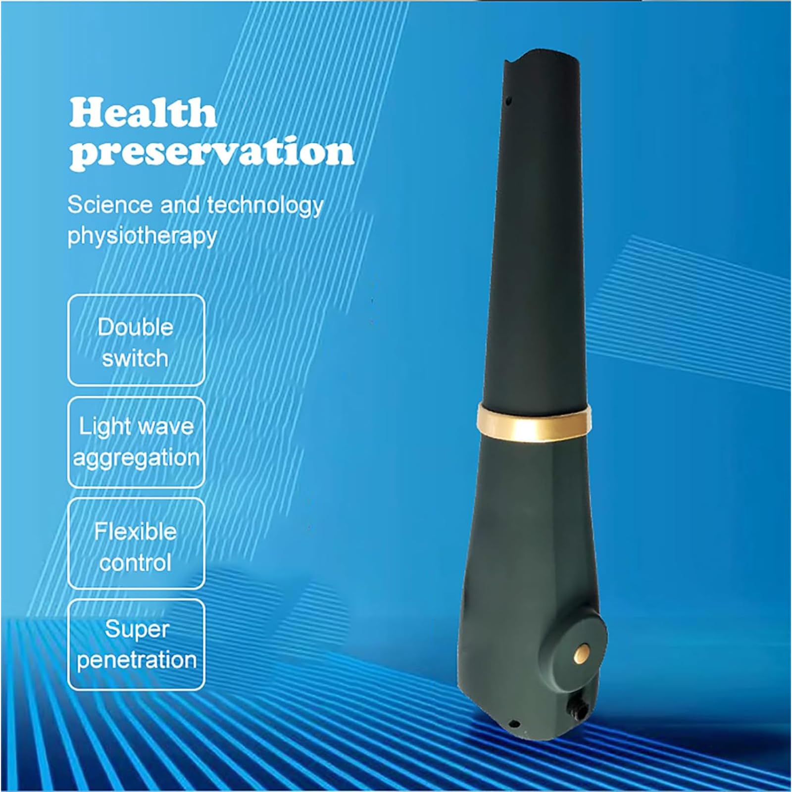Terahertz Wave Physiotherapy Instrument, Terahertz Therapy Devices with Infrared Band Light Wave and 15-20 cm Penetration Skin, ajustable 3 niveles Temperature, Release Negative Ions, for CellularRepa