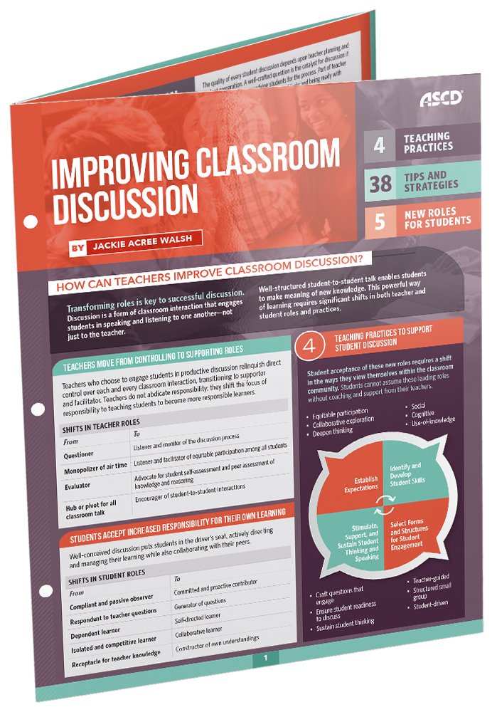 Improving Classroom Discussion (Quick Reference Guide 25-Pack): Walsh ...