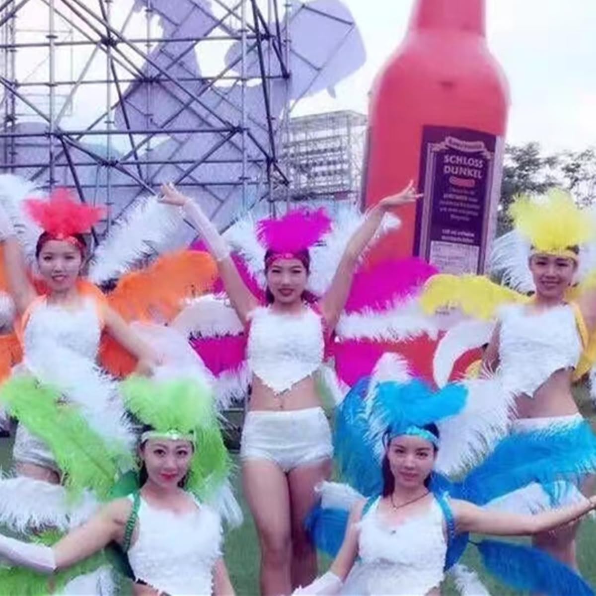 2pcs Sequins Feather Headpiece,1920s Flapper Headband,Mardi Gras Carnival Party Headwear Costume Accessory Women Headdress (Blue-A) - Image 6