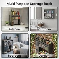 Vista 7 de Spice Rack Organizer for Cabinet – Kitchen Space-Saving Storage Solution Spice Rack Wall Mount or Countertop organizer for pantry, Bathroom or