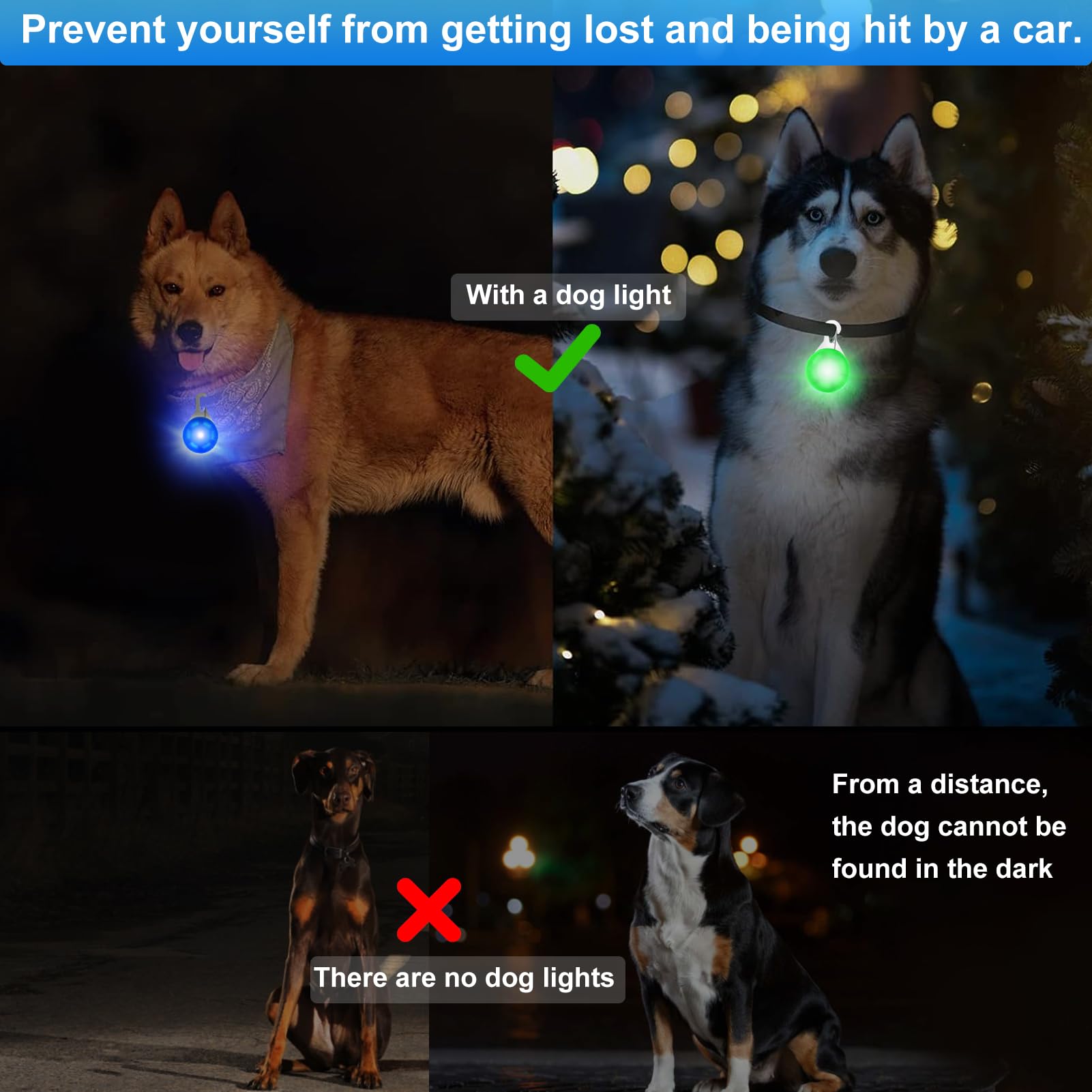 6 PCS Colgante Intermitente LED,LED de Seguridad para Perros,3 Modos de Iluminación,Luz de Seguridad Luminoso de Noche Impermeable LED,para Deportes al Aire Libre,Pasear Perro Gato,Acampar