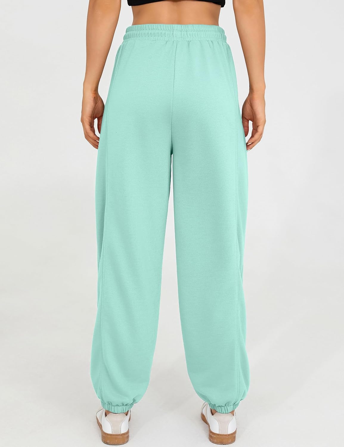 Quenteen Womens Sweatpants Casual High Waist Lightweight Joggers Pants Baggy Lounge Sweat Pants Drawstring Workout Bottoms - Image 5