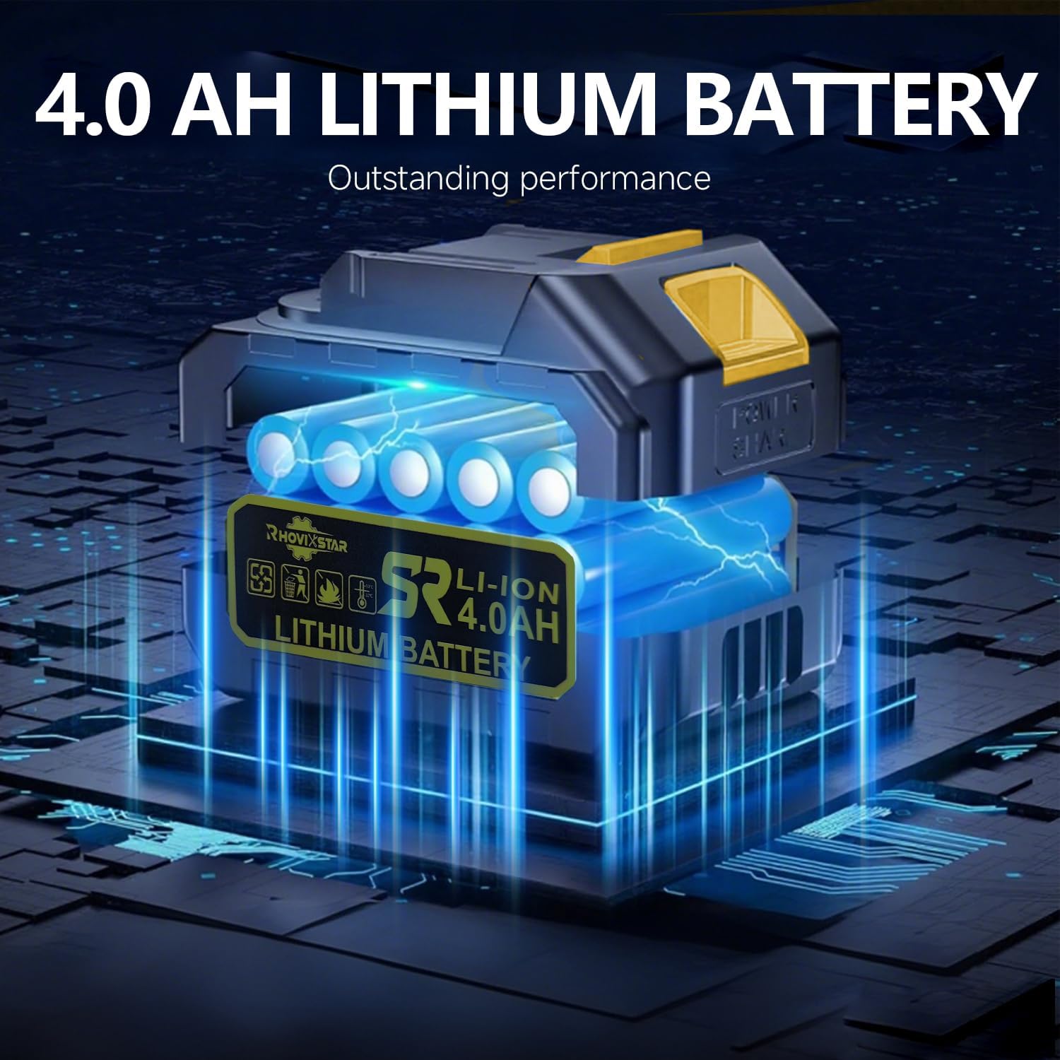 Leaf Blower Cordless with Battery and Charger, 40000 RPM Electric Leaf Blowers, Lightweight Handheld Design, for Patio Cleaning, Lawn Care, Blowing Leaves and Dust