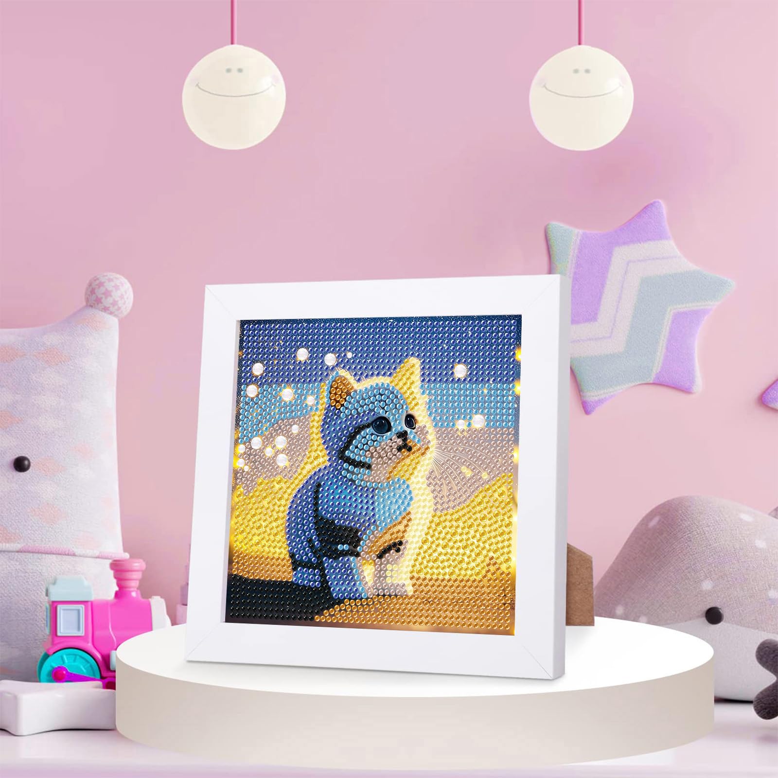 Amazon.com: Cat Diamond Art Painting Kits for Kids with Frame